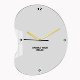 Personalized Acrylic Wall Clock with Bean Shape